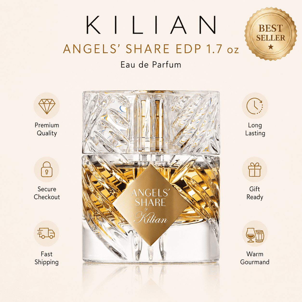 Kilian Angels’ Share EDP 1.7 oz – Warm Cognac Vanilla Perfume