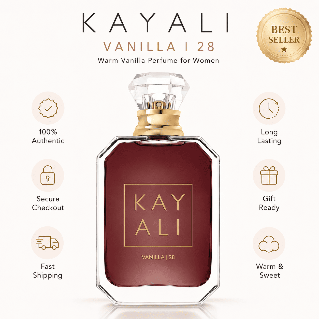 KAYALI Vanilla 28 EDP  3.4 oz – Sweet Gourmand Perfume for Women