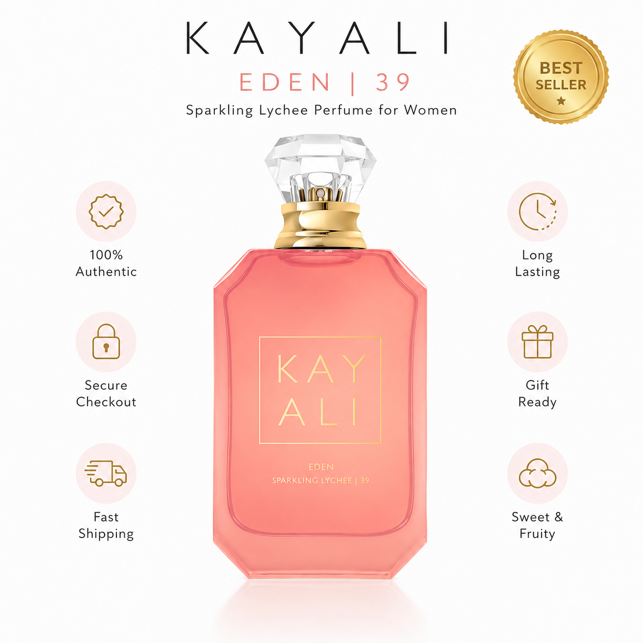 KAYALI Eden Sparkling Lychee 39 EDP 3.4 oz – Fresh Fruity Perfume for Women