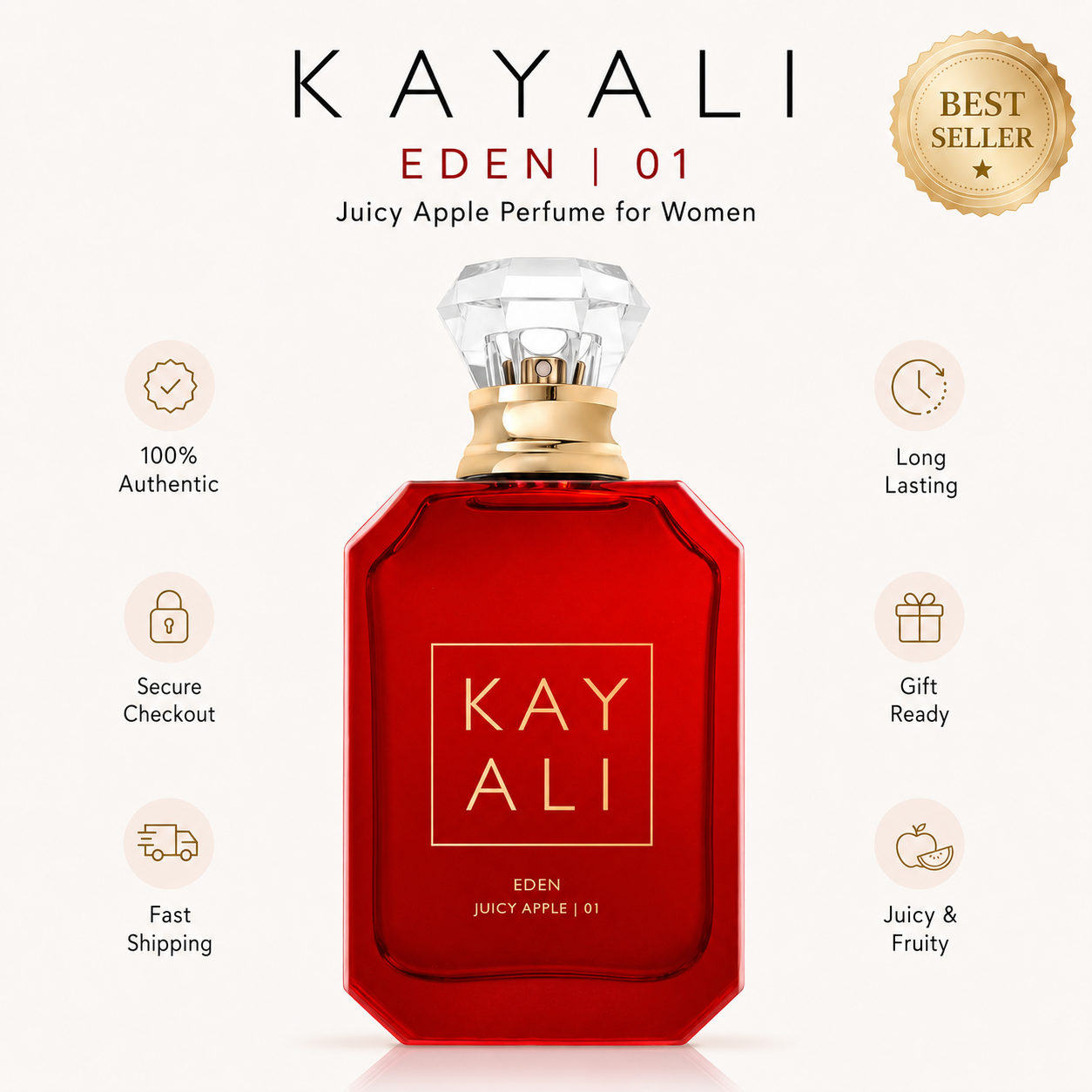 KAYALI Eden Juicy Apple 01 EDP 3.4 oz – Fresh Fruity Perfume for Women