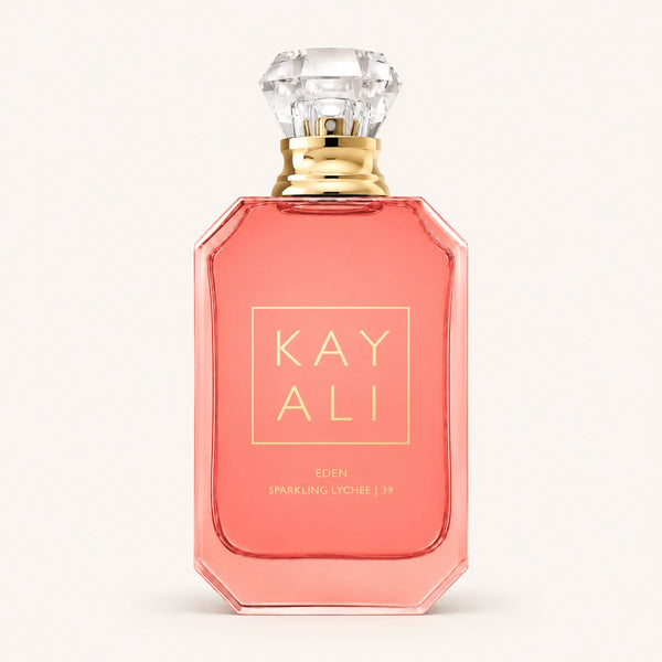 KAYALI Eden Sparkling Lychee 39 EDP bottle on ivory background