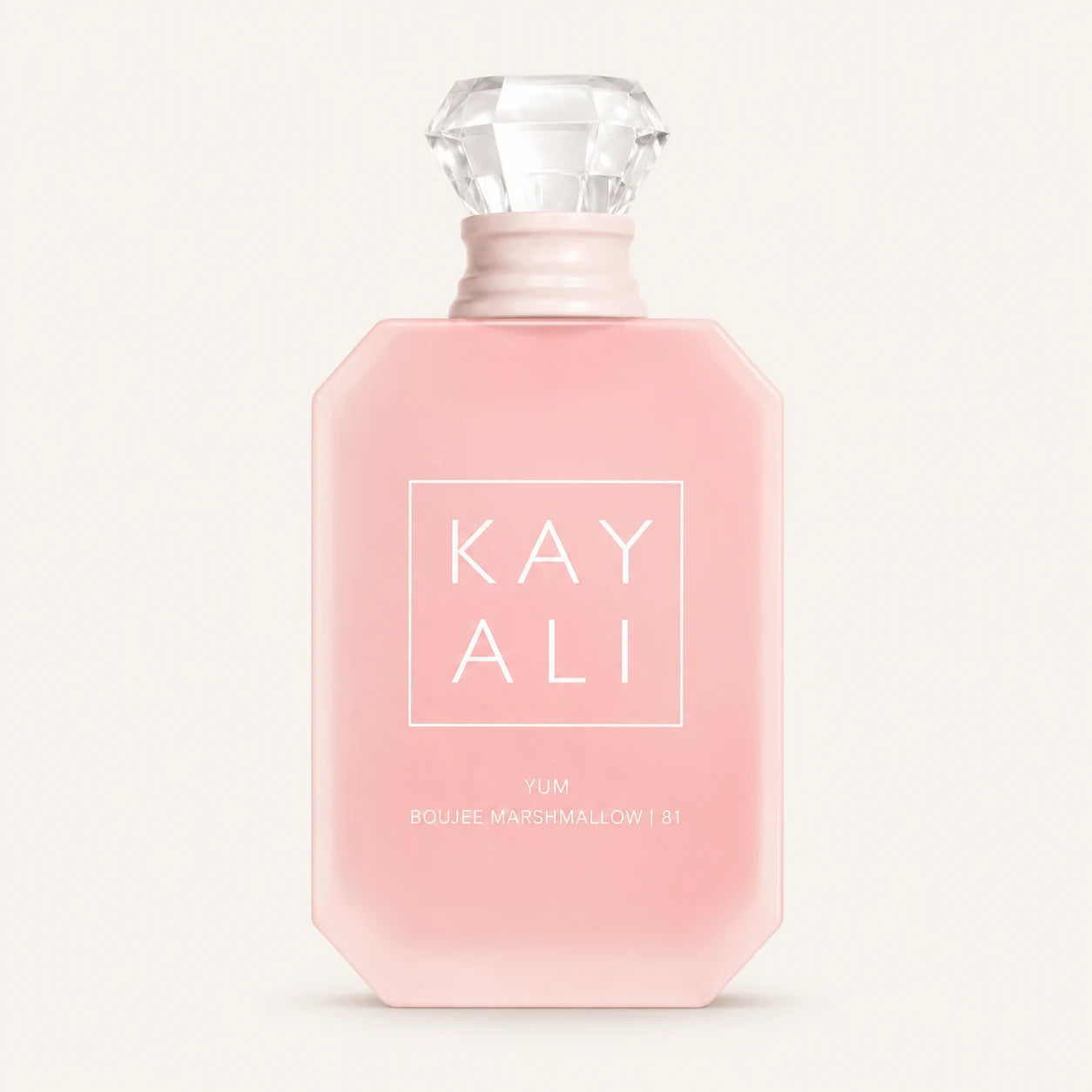 KAYALI Yum Boujee Marshmallow 81 EDP bottle on ivory background