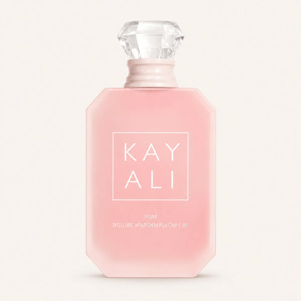 KAYALI Yum Boujee Marshmallow 81 EDP bottle on ivory background