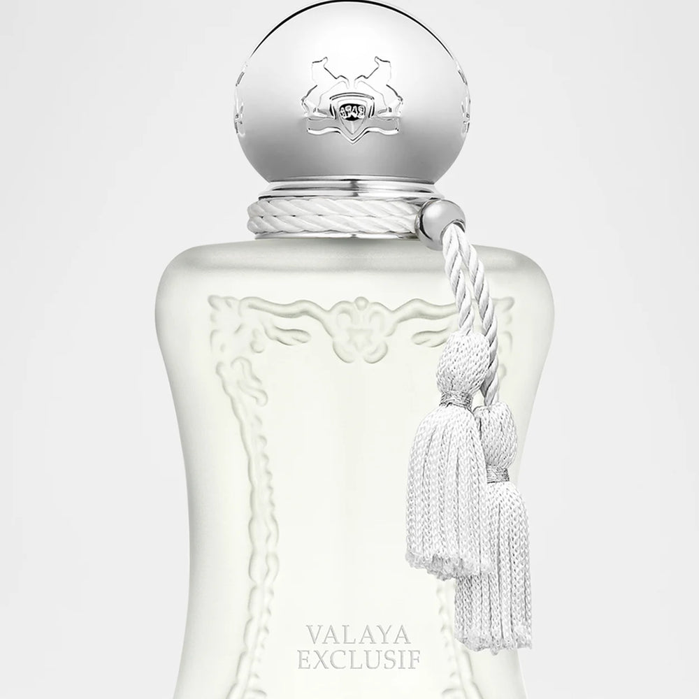 Valaya Exclusif frosted bottle and tassel detail